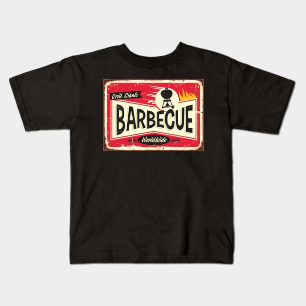 GrillGiants BBQ WorldwideV2 Kids T-Shirt by Grill Giants